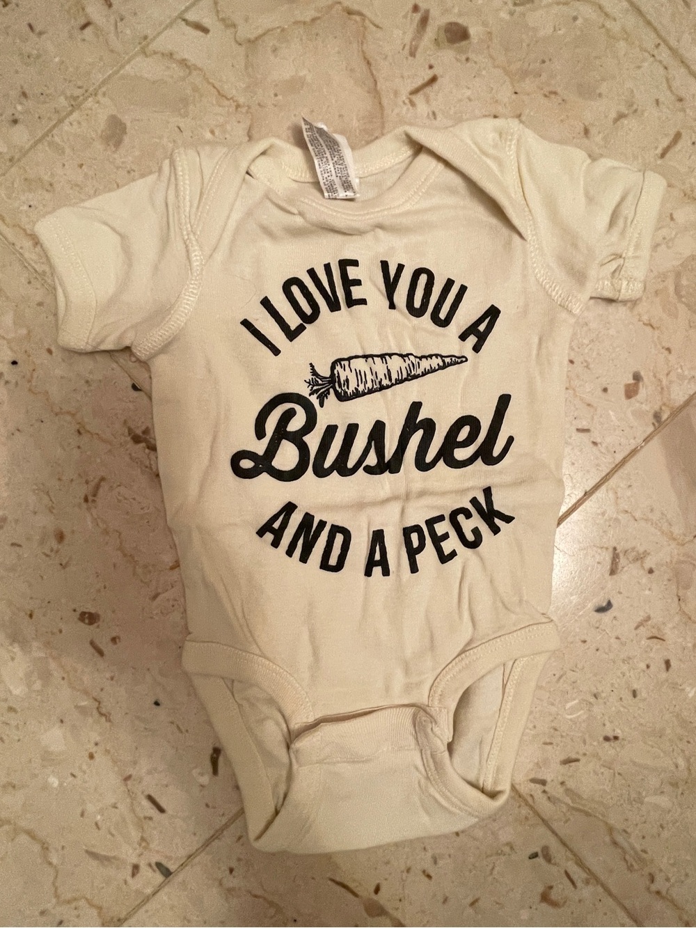 I Love You a Bushel and a Peck Baby Onesie